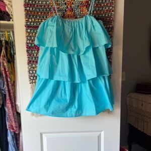 Blue Tiered Dress